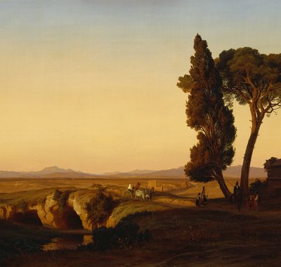 Pierre Louis Dubourcq - Romeins landschap - 1843