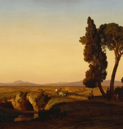 Pierre Louis Dubourcq - Romeins landschap - 1843