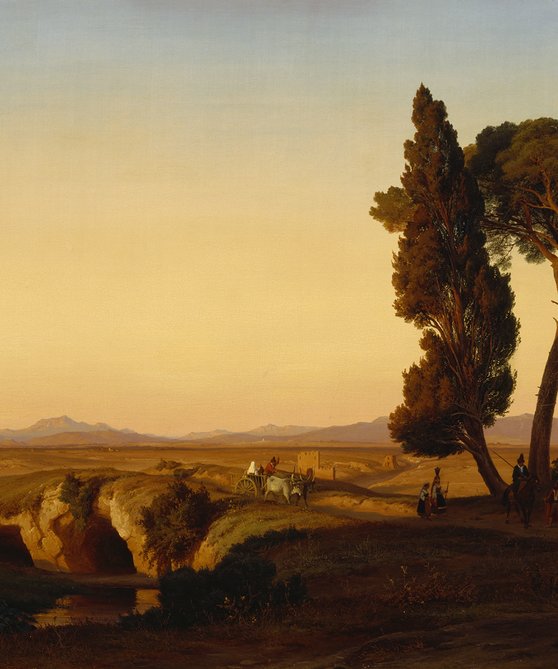 Pierre Louis Dubourcq - Romeins landschap - 1843