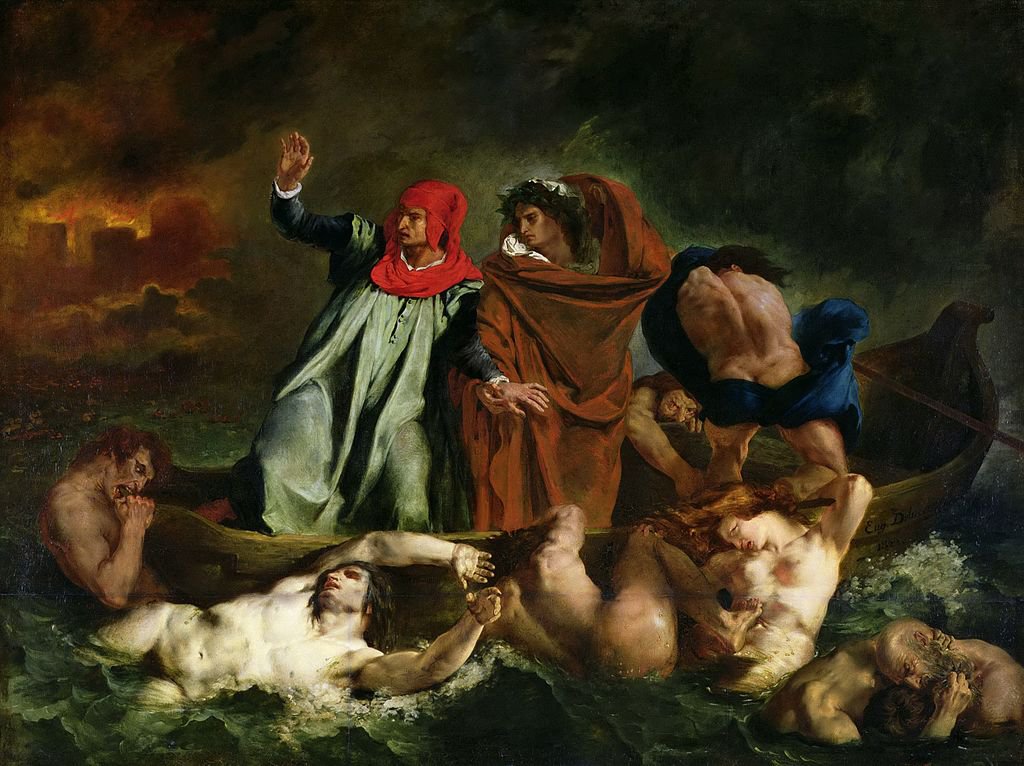 Eugène Delacroix - De boot van Dante - 1822