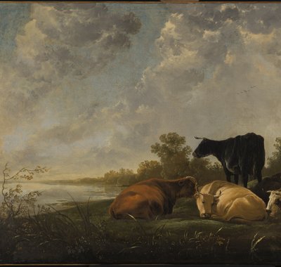 Aelbert Cuyp - Riverlandschap met koeien en herders - ca. 1647 - 1650