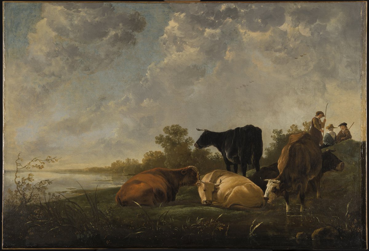 Aelbert Cuyp - Riverlandschap met koeien en herders - ca. 1647 - 1650