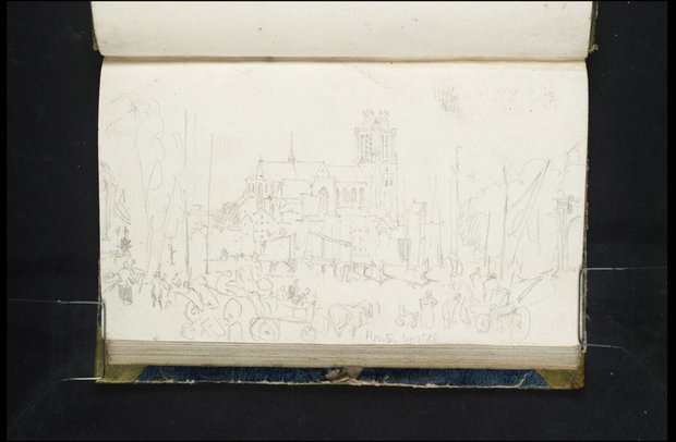 Joseph Mallord William Turner, De Grote Kerk van Dordrecht uit het 'Dort Sketchbook', 1817