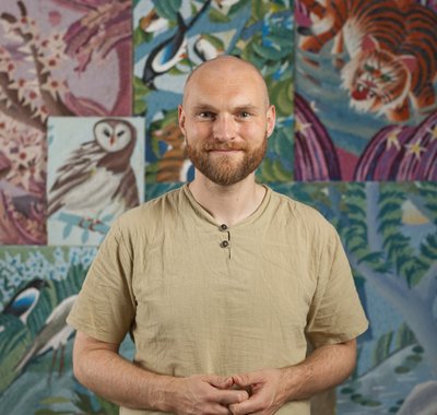 Daniel Arthuis - Ralf Kokke in zijn atelier in Dordrecht - 2024
