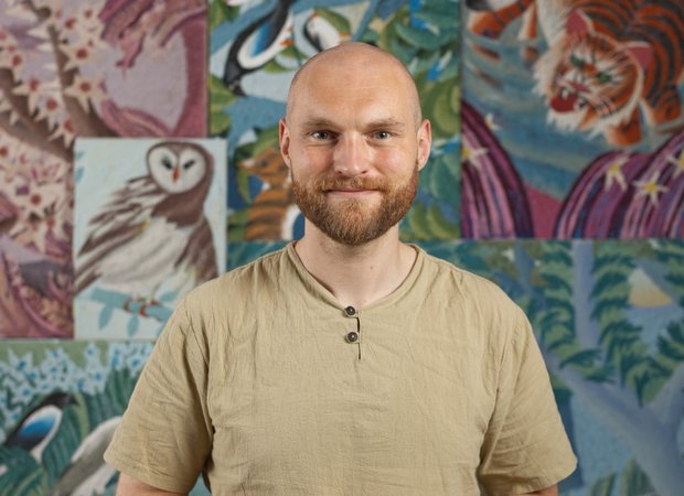 Daniel Arthuis - Ralf Kokke in zijn atelier in Dordrecht - 2024