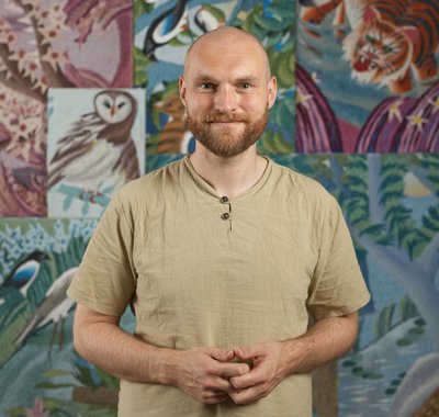 Daniel Arthuis - Ralf Kokke in zijn atelier in Dordrecht - 2024