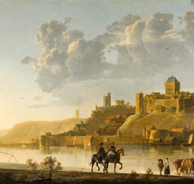 Aelbert Cuyp - Gezicht op het Valkhof vanuit het noordwesten - ca. 1660