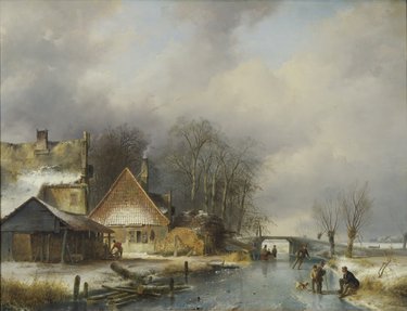 Andreas Schelfhout, Hollands winterlandschap