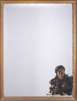 Zelfportret op een spiegel