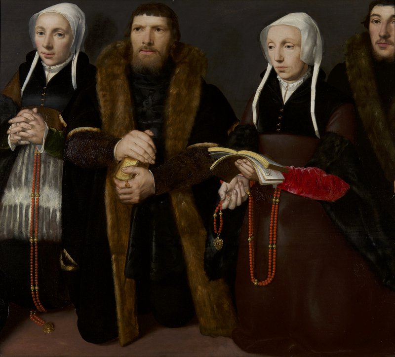 Anoniem, Familieportret uit de Van Beverenkapel in de Grote Kerk