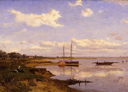 Paul Joseph Constantin Gabriël - Het Drielse veer - 1863