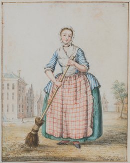 Vrouw met bezem
