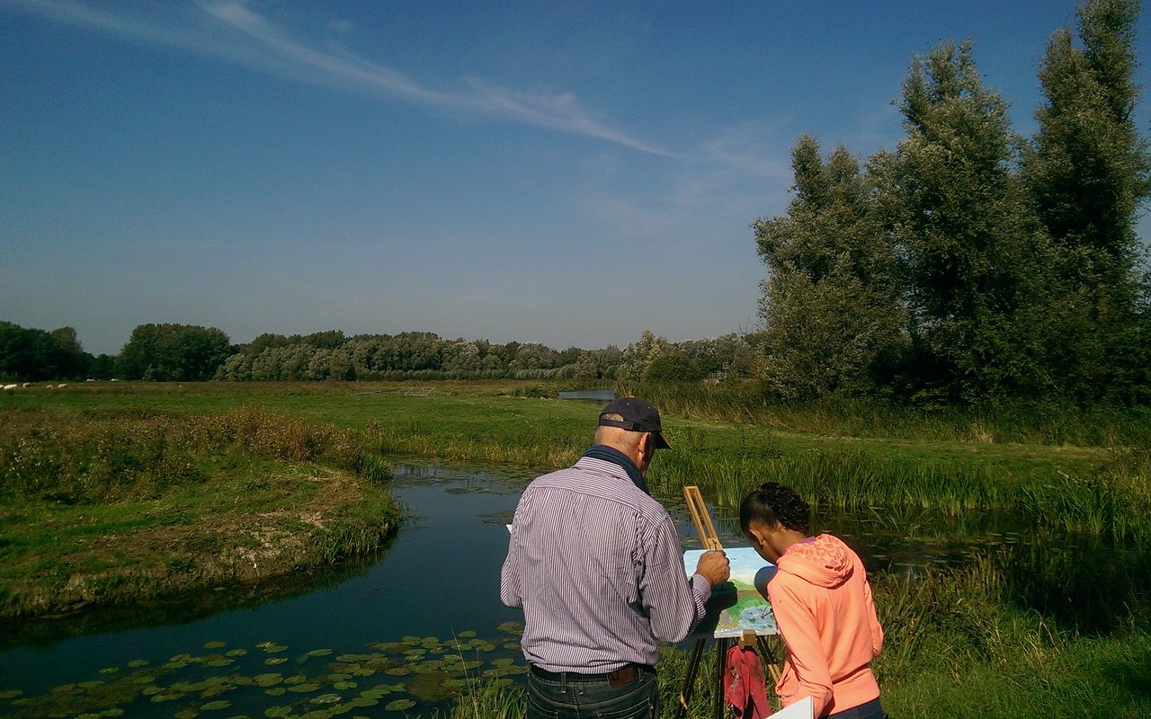 Schilderworkshop in de Biesbosch