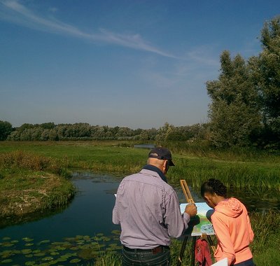 Schilderworkshop in de Biesbosch