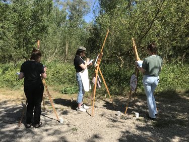 Schildersworkshop in de Biesbosch