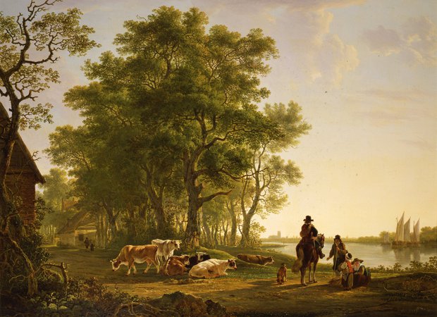 Landschap met vee in de omgeving van Dordrecht
