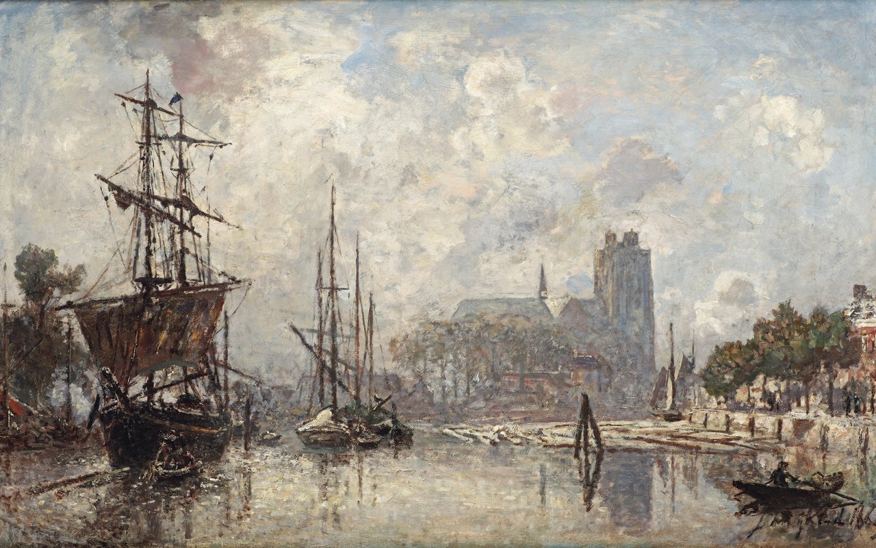 Johan Barthold Jongkind - Le port de Dordrecht - 1869