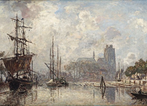 Johan Barthold Jongkind - Le port de Dordrecht - 1869