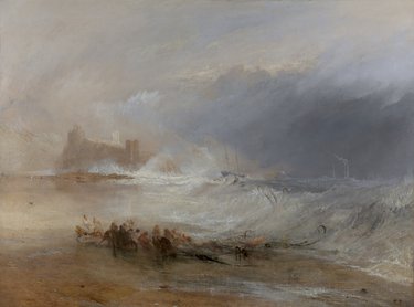 Wreckers-Coast of Northumberland, with a Steam-Boat Assisting a Ship off Shore