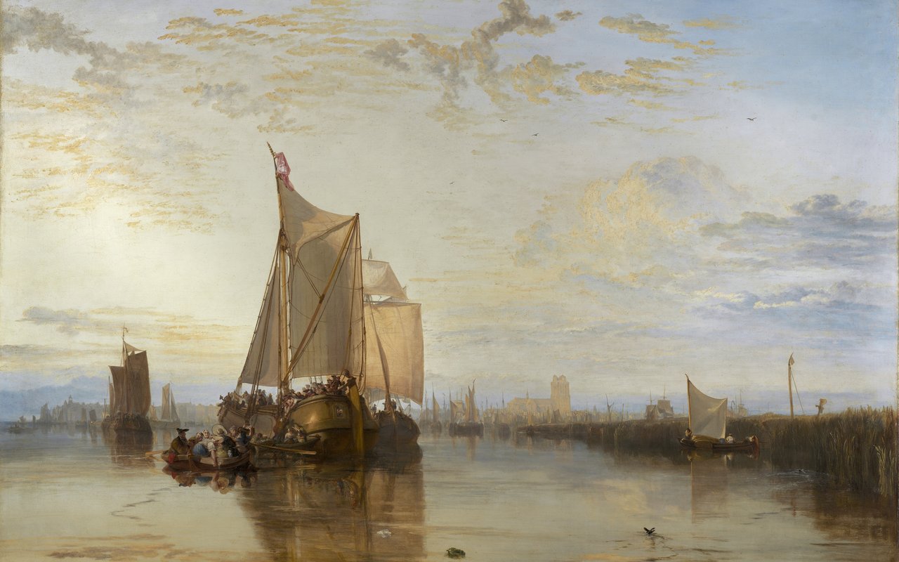 Joseph Mallord William Turner - Dort or Dordrecht: The Dort Packet-Boat from Rotterdam Becalmed - 1818