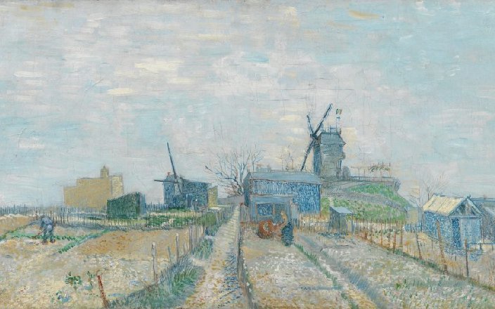 Vincent van Gogh, Montmartre: Molens en moestuinen, Parijs, maart-april 1887
