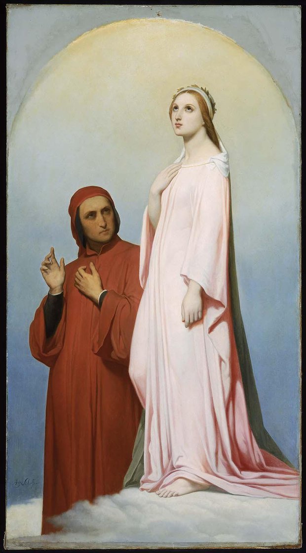 Ary Scheffer - Dante en Beatrice - 1851