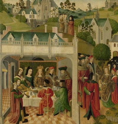 Altaarstuk met het huwelijksfeest van de heilige Elisabeth (binnenzijde linker vleugel)