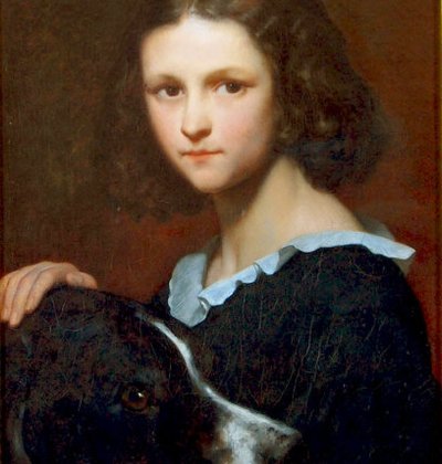 Ary Scheffer - Cornelia met haar hond Turc - 1840
