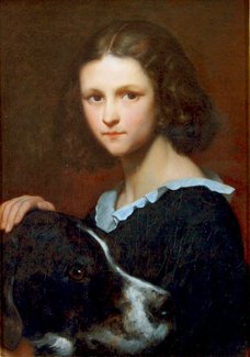 Ary Scheffer, Portret van Cornelia met haar hond Turc