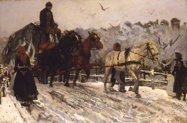 George Hendrik Breitner, Sleperspaarden in de sneeuw