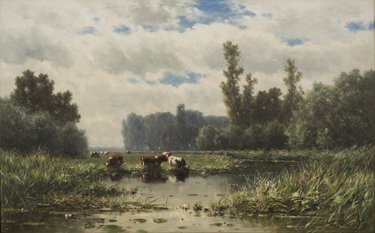 Willem Roelofs, Koeien aan de waterkant bij het Gein